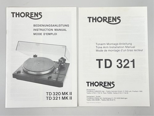 Thorens td321mkii td320mkii - thorens,